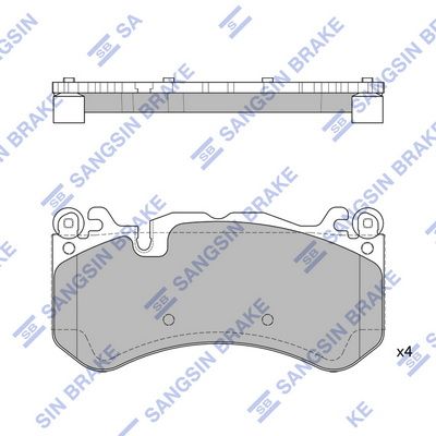 SP2187 Hi-Q Комплект тормозных колодок, дисковый тормоз