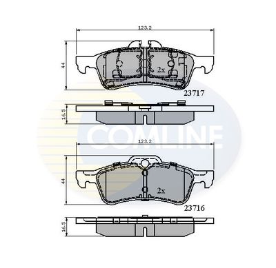 CBP01317 COMLINE Комплект тормозных колодок, дисковый тормоз