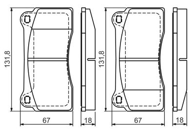 0986494353 BOSCH Комплект тормозных колодок, дисковый тормоз