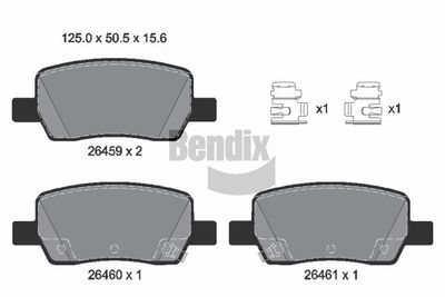 BPD2384 BENDIX Braking Комплект тормозных колодок, дисковый тормоз