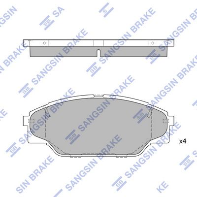 SP1438 Hi-Q Комплект тормозных колодок, дисковый тормоз