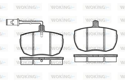 P156312 WOKING Комплект тормозных колодок, дисковый тормоз