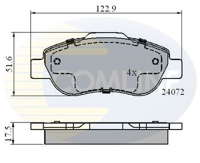 CBP01600 COMLINE Комплект тормозных колодок, дисковый тормоз