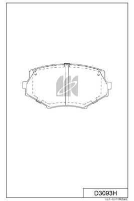 D3093H MK Kashiyama Комплект тормозных колодок, дисковый тормоз