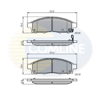 CBP31584 COMLINE Комплект тормозных колодок, дисковый тормоз