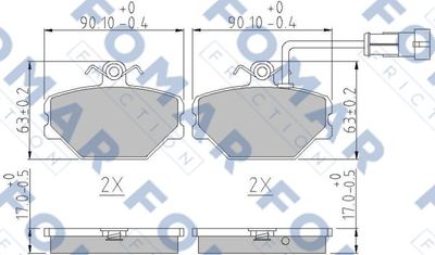 FO448281 FOMAR Friction Комплект тормозных колодок, дисковый тормоз