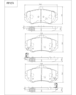 FBP4254 FI.BA Комплект тормозных колодок, дисковый тормоз