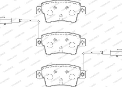 WBP24349C WAGNER Комплект тормозных колодок, дисковый тормоз