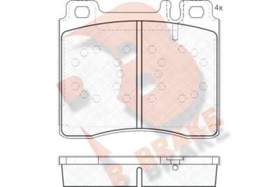 RB1158 R BRAKE Комплект тормозных колодок, дисковый тормоз