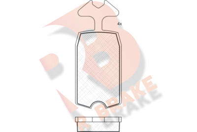 RB0090 R BRAKE Комплект тормозных колодок, дисковый тормоз