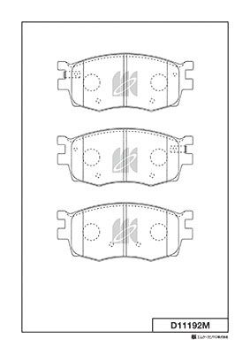 D11192M MK Kashiyama Комплект тормозных колодок, дисковый тормоз