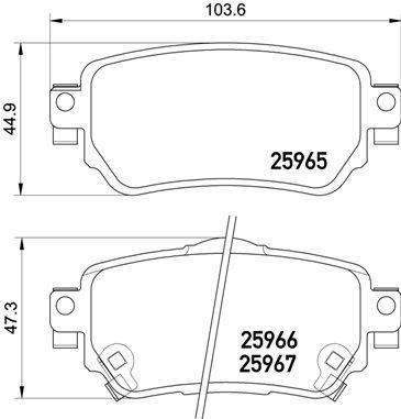 P56098 BREMBO Комплект тормозных колодок, дисковый тормоз