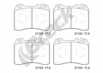211531070120 BRECK Комплект тормозных колодок, дисковый тормоз