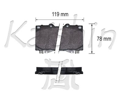 FK2177 KAISHIN Комплект тормозных колодок, дисковый тормоз