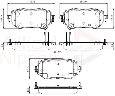 ADB32458 COMLINE Комплект тормозных колодок, дисковый тормоз