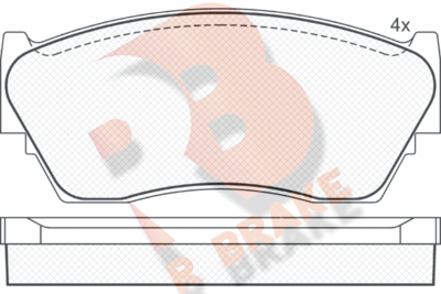 RB0937 R BRAKE Комплект тормозных колодок, дисковый тормоз