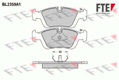 BL2359A1 FTE Комплект тормозных колодок, дисковый тормоз