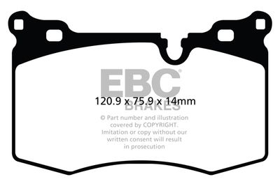 DP41854R EBC Brakes Комплект тормозных колодок, дисковый тормоз