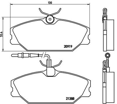 P68014 BREMBO Комплект тормозных колодок, дисковый тормоз