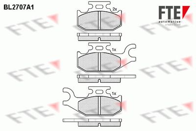 BL2707A1 FTE Комплект тормозных колодок, дисковый тормоз