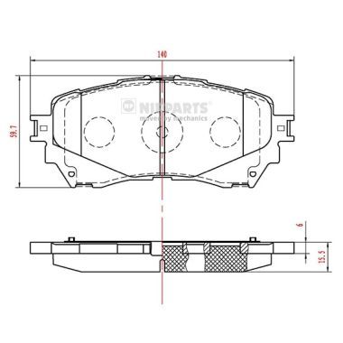 N3603074 NIPPARTS Комплект тормозных колодок, дисковый тормоз