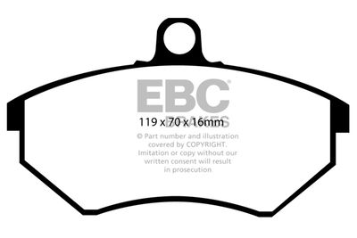 DP5841NDX EBC Brakes Комплект тормозных колодок, дисковый тормоз