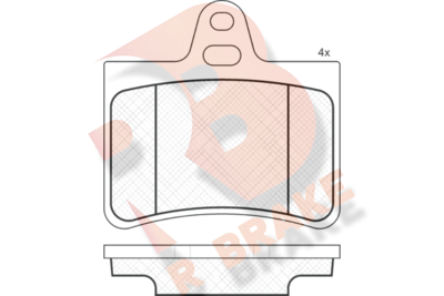 RB1407 R BRAKE Комплект тормозных колодок, дисковый тормоз