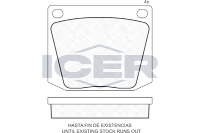 180010 ICER Комплект тормозных колодок, дисковый тормоз