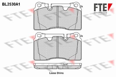 BL2530A1 FTE Комплект тормозных колодок, дисковый тормоз