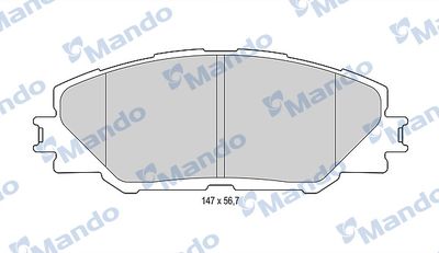 MBF015875 MANDO Комплект тормозных колодок, дисковый тормоз