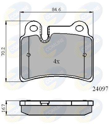 CBP01728 COMLINE Комплект тормозных колодок, дисковый тормоз