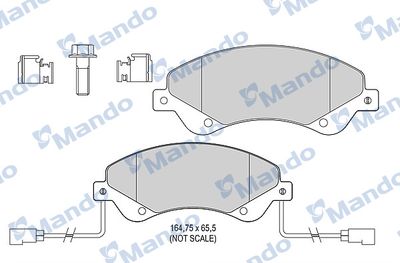 MBF015033 MANDO Комплект тормозных колодок, дисковый тормоз