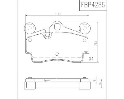 FBP4286 FI.BA Комплект тормозных колодок, дисковый тормоз