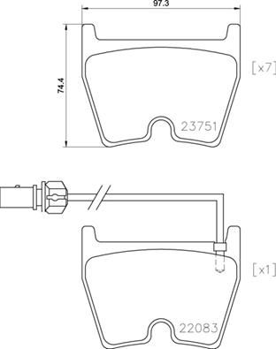 P85139 BREMBO Комплект тормозных колодок, дисковый тормоз