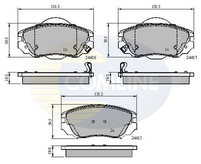 CBP31679 COMLINE Комплект тормозных колодок, дисковый тормоз