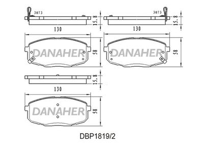 DBP18192 DANAHER Комплект тормозных колодок, дисковый тормоз