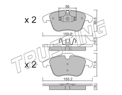 6915 TRUSTING Комплект тормозных колодок, дисковый тормоз