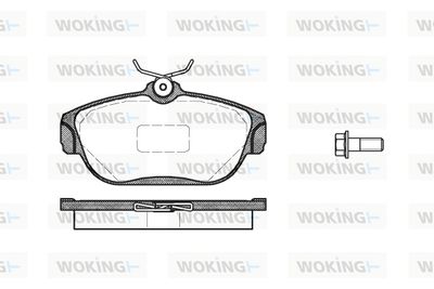 P268300 WOKING Комплект тормозных колодок, дисковый тормоз