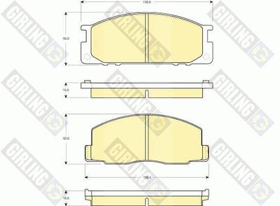 6131309 GIRLING Комплект тормозных колодок, дисковый тормоз