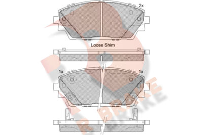 RB2364 R BRAKE Комплект тормозных колодок, дисковый тормоз