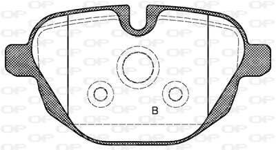 BPA142100 OPEN PARTS Комплект тормозных колодок, дисковый тормоз