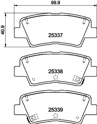 8DB355040171 HELLA PAGID Комплект тормозных колодок, дисковый тормоз