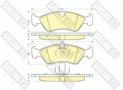 6113002 GIRLING Комплект тормозных колодок, дисковый тормоз