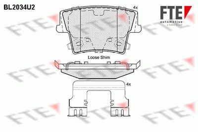 BL2034U2 FTE Комплект тормозных колодок, дисковый тормоз