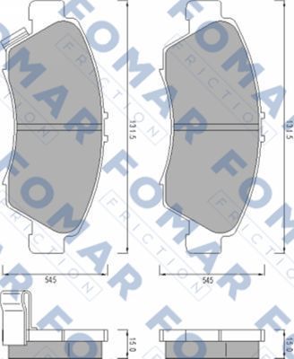 FO487281 FOMAR Friction Комплект тормозных колодок, дисковый тормоз