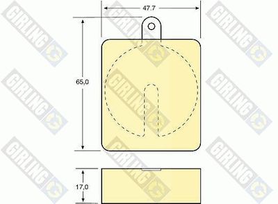 6107049 GIRLING Комплект тормозных колодок, дисковый тормоз
