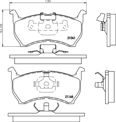 8DB355036971 HELLA Комплект тормозных колодок, дисковый тормоз