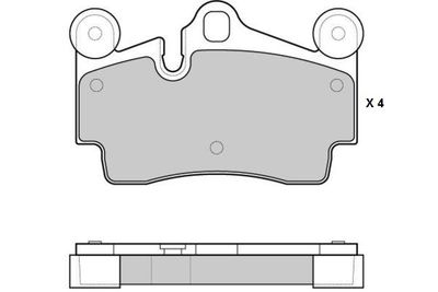 121097 E.T.F. Комплект тормозных колодок, дисковый тормоз