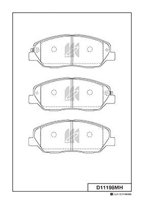 D11198MH MK Kashiyama Комплект тормозных колодок, дисковый тормоз