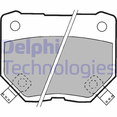 LP1057 DELPHI Комплект тормозных колодок, дисковый тормоз